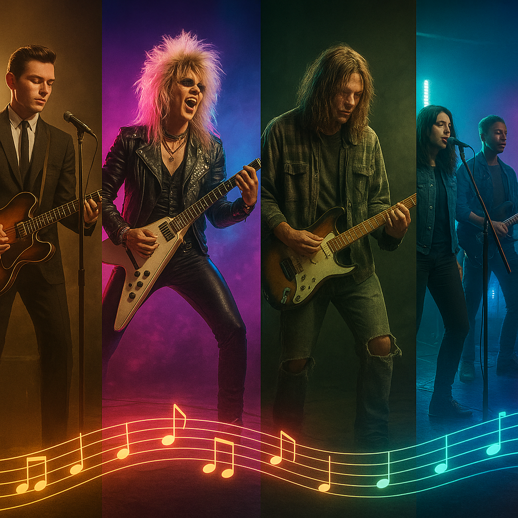 Exploring the Evolution of Rock Subgenres Across Decades